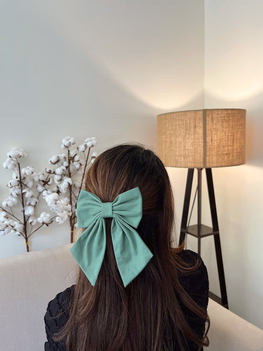 Olive Denim Tailbow