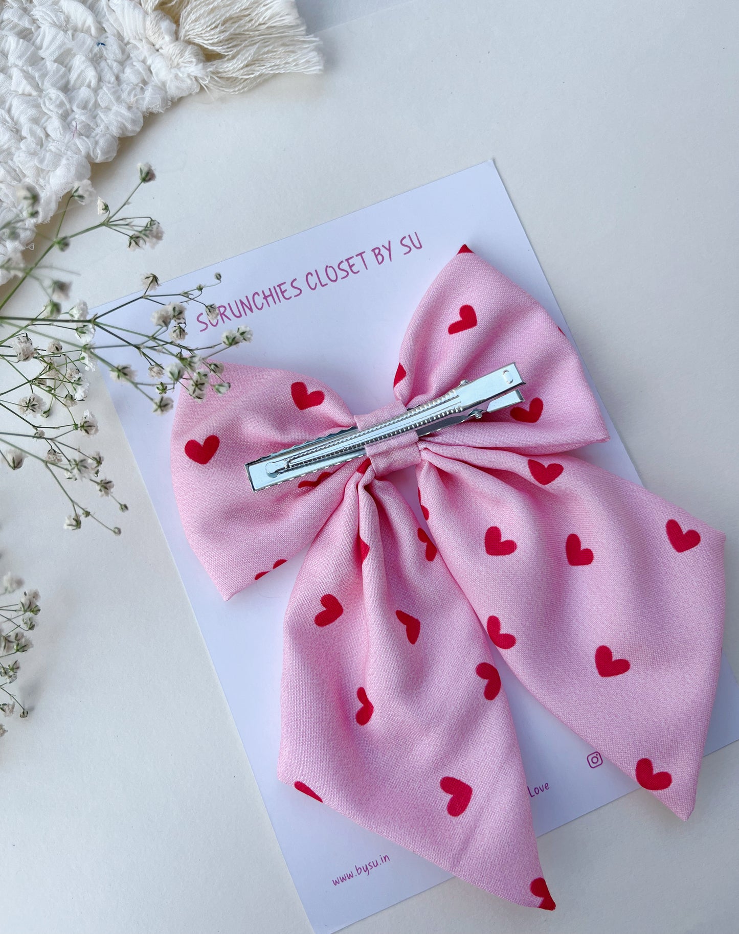 Pink Heart Tailbow