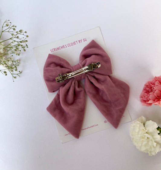 Pink Velvet Tailbow