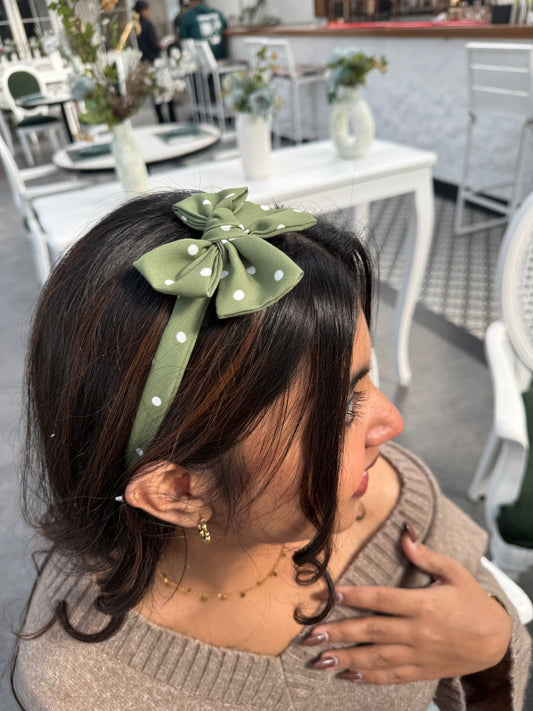 Green Darling Bow Hairband
