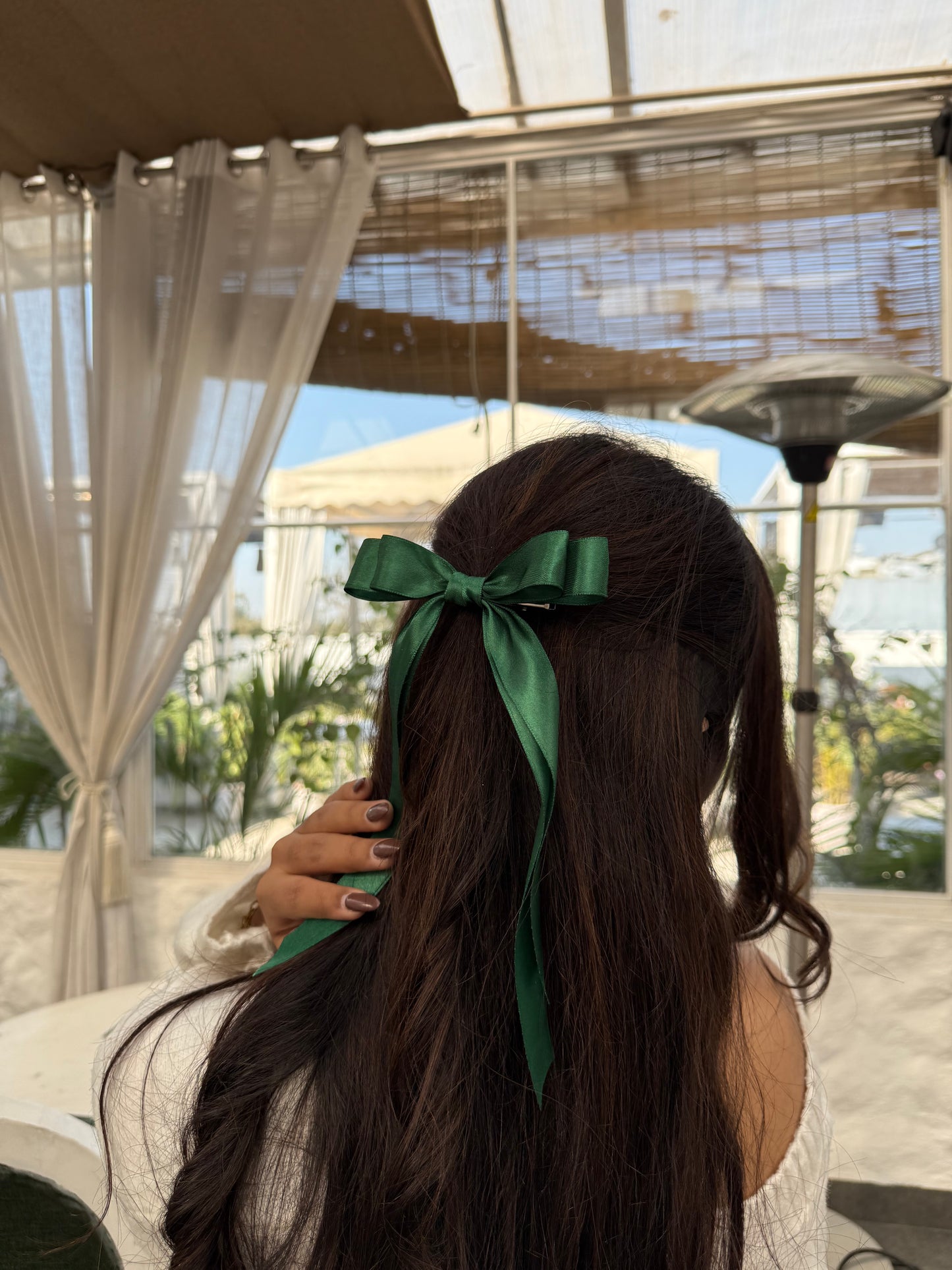 Holiday Pine Ribbon Bow