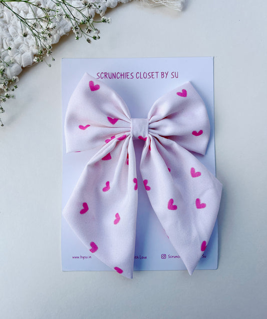 Baby Pink Heart Tailbow