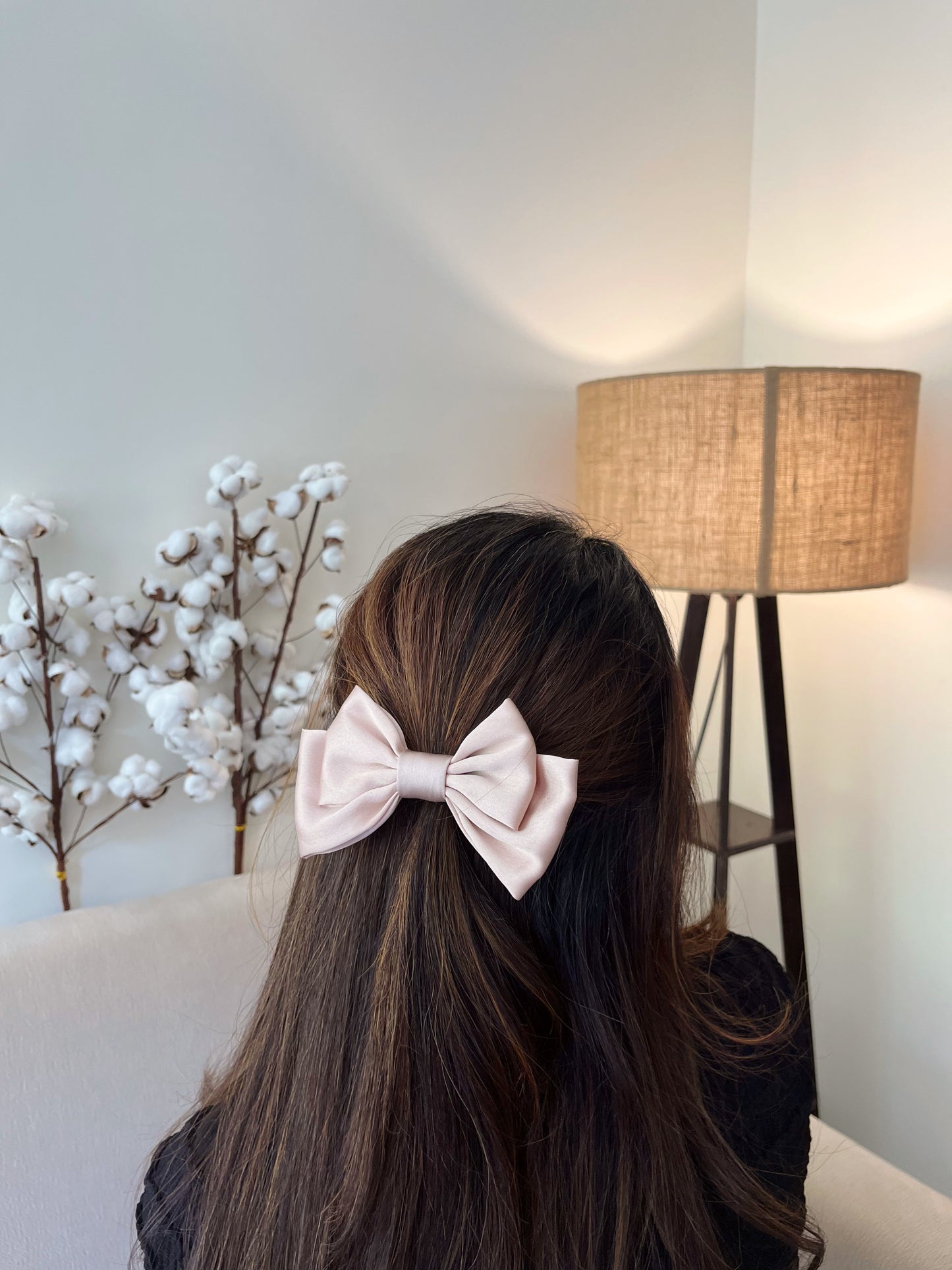 Rosegold Satin Hairbow