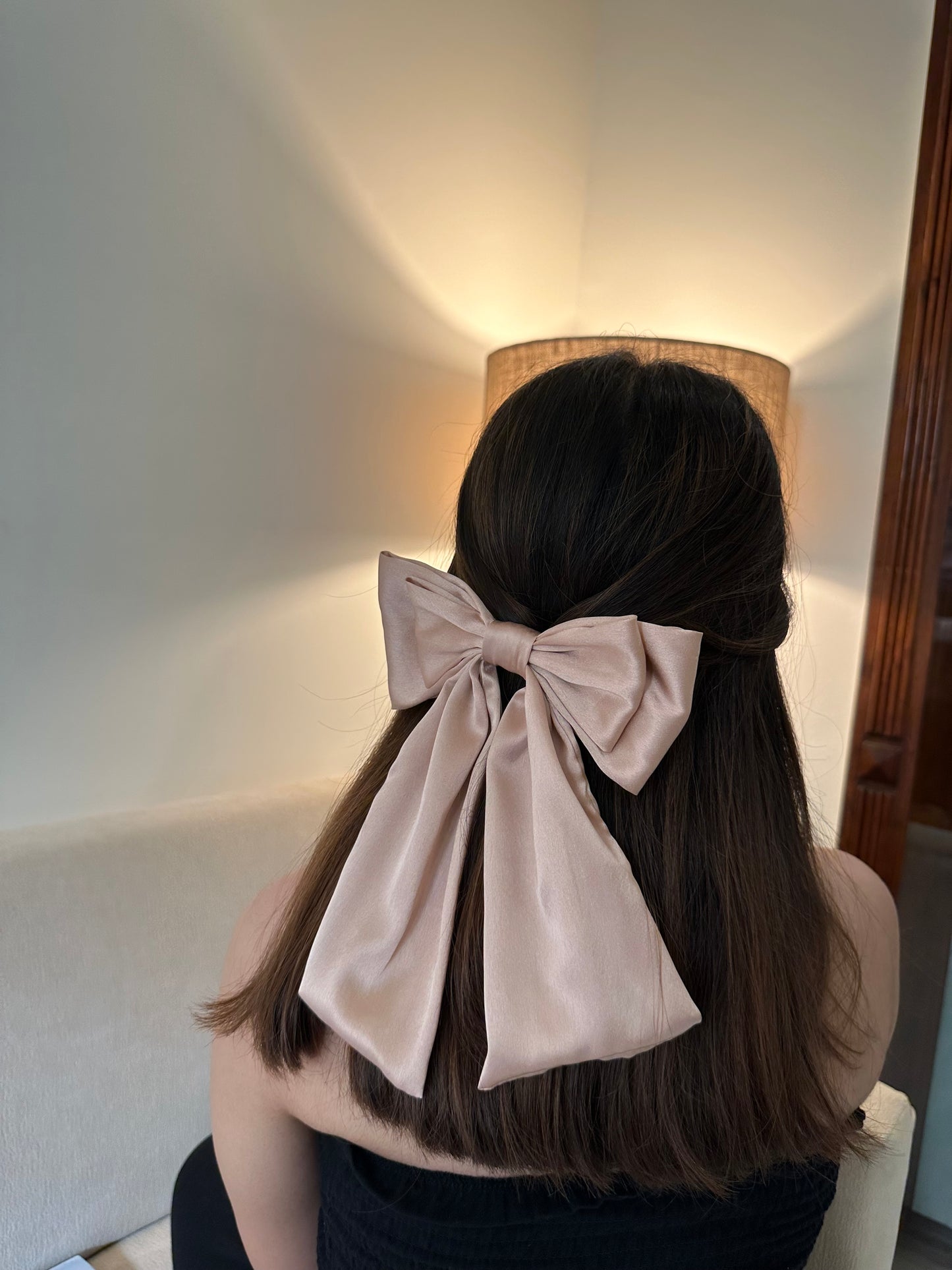 Rose Gold Luxe Satin Tailbow