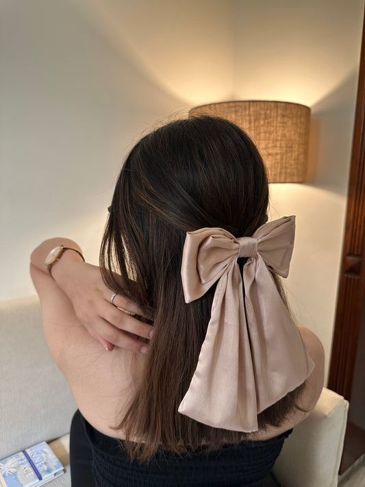 Rose Gold Luxe Satin Tailbow