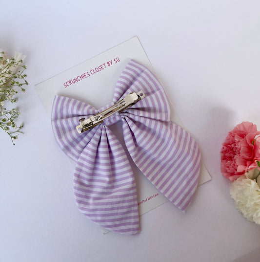 Lavender Striped Tailbow
