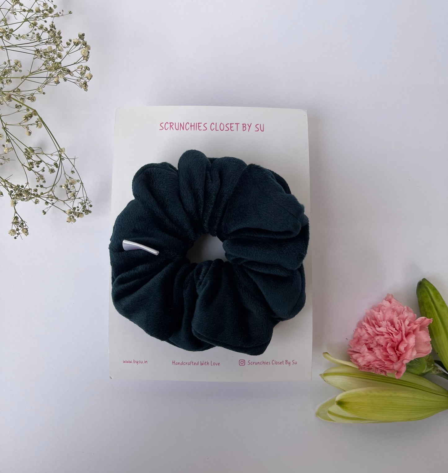 Emerald Green Velvet Scrunchie