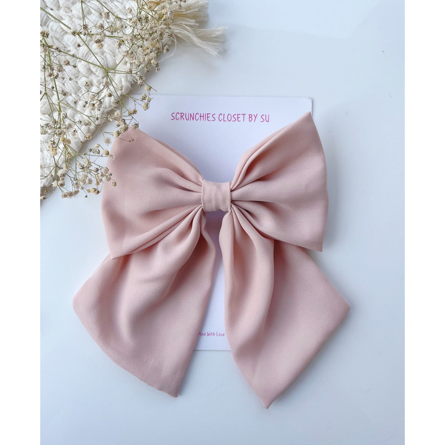 Beige Georgette Tailbow