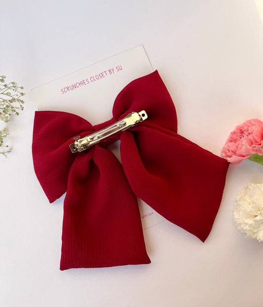 Maroon Georgette Tailbow