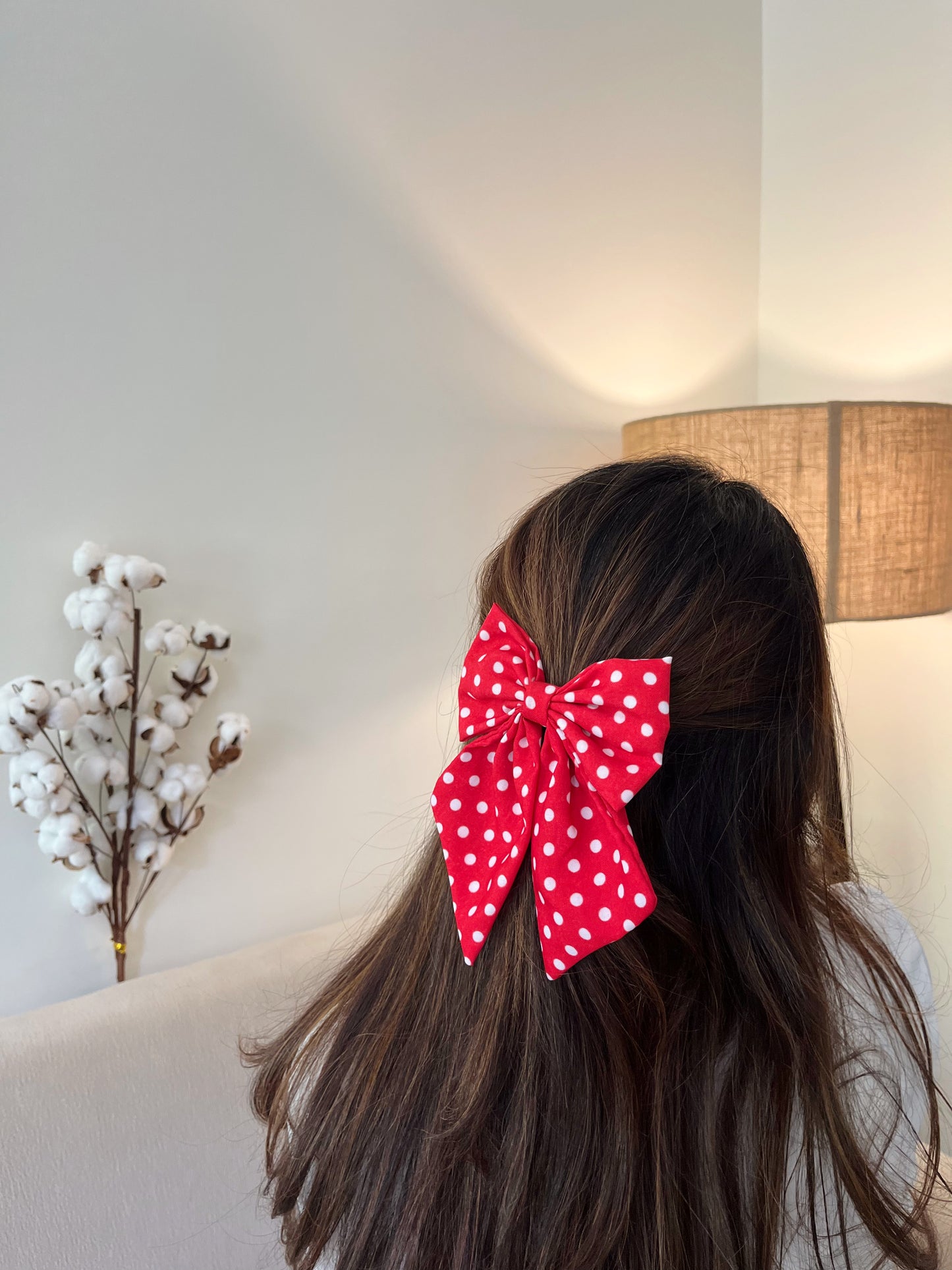 Red Polka Tailbow