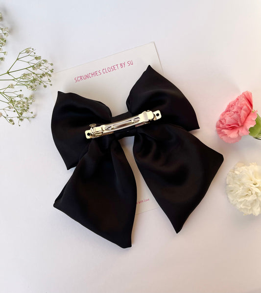 Black Satin Tailbow