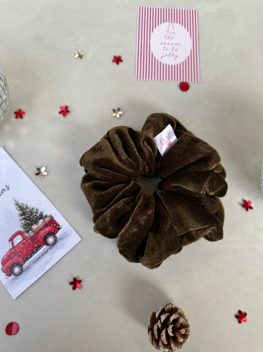 Winter Forest Velvet Scrunchie