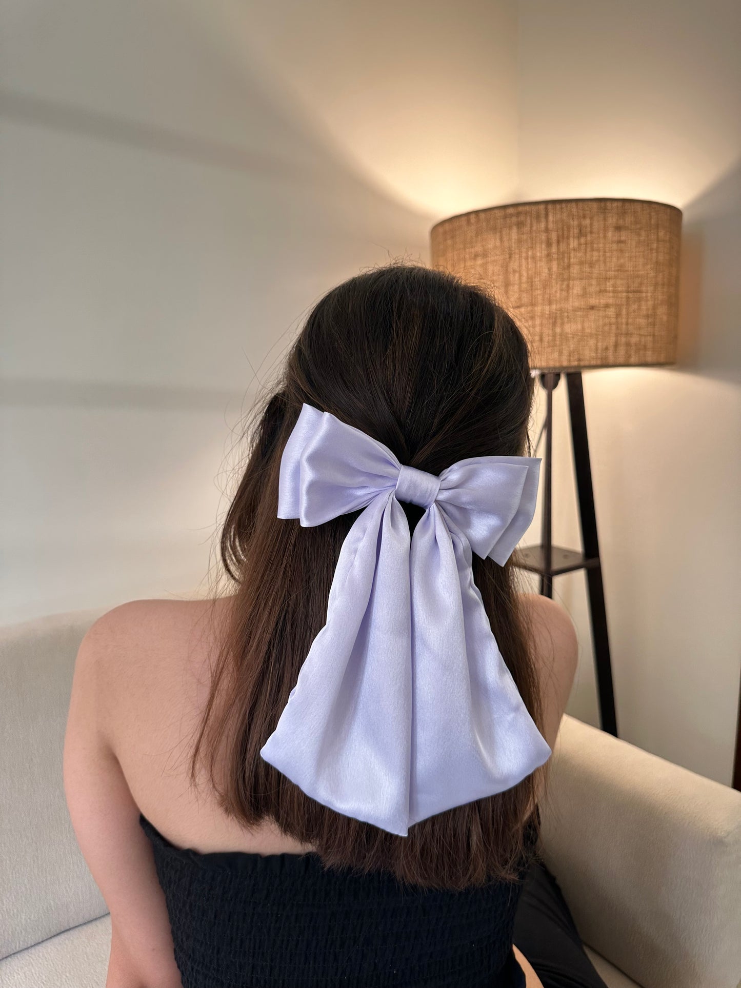 Lavender Luxe Satin Tailbow