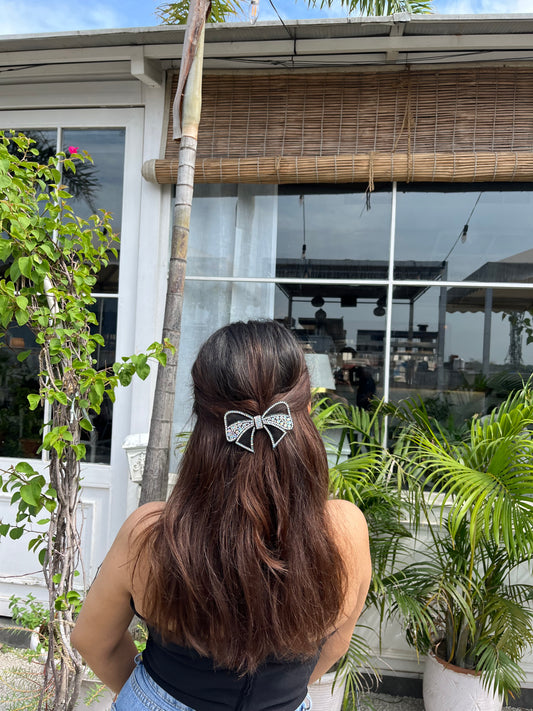 Black Bejewelled Bow