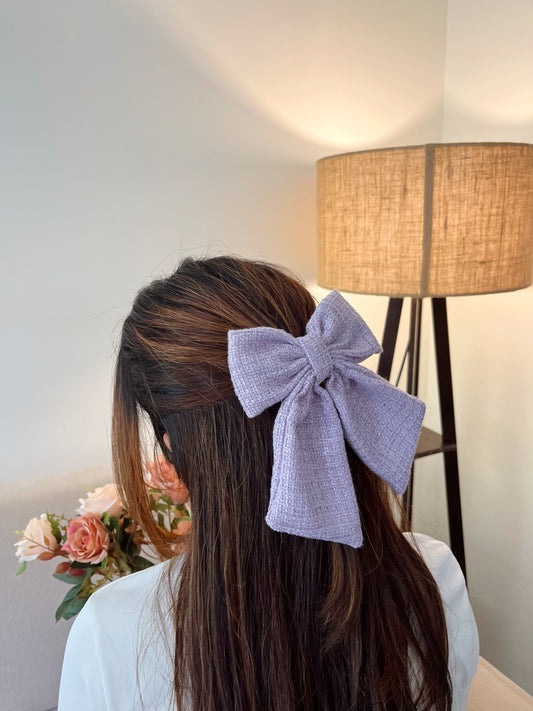 Lavender Tweed Tailbow