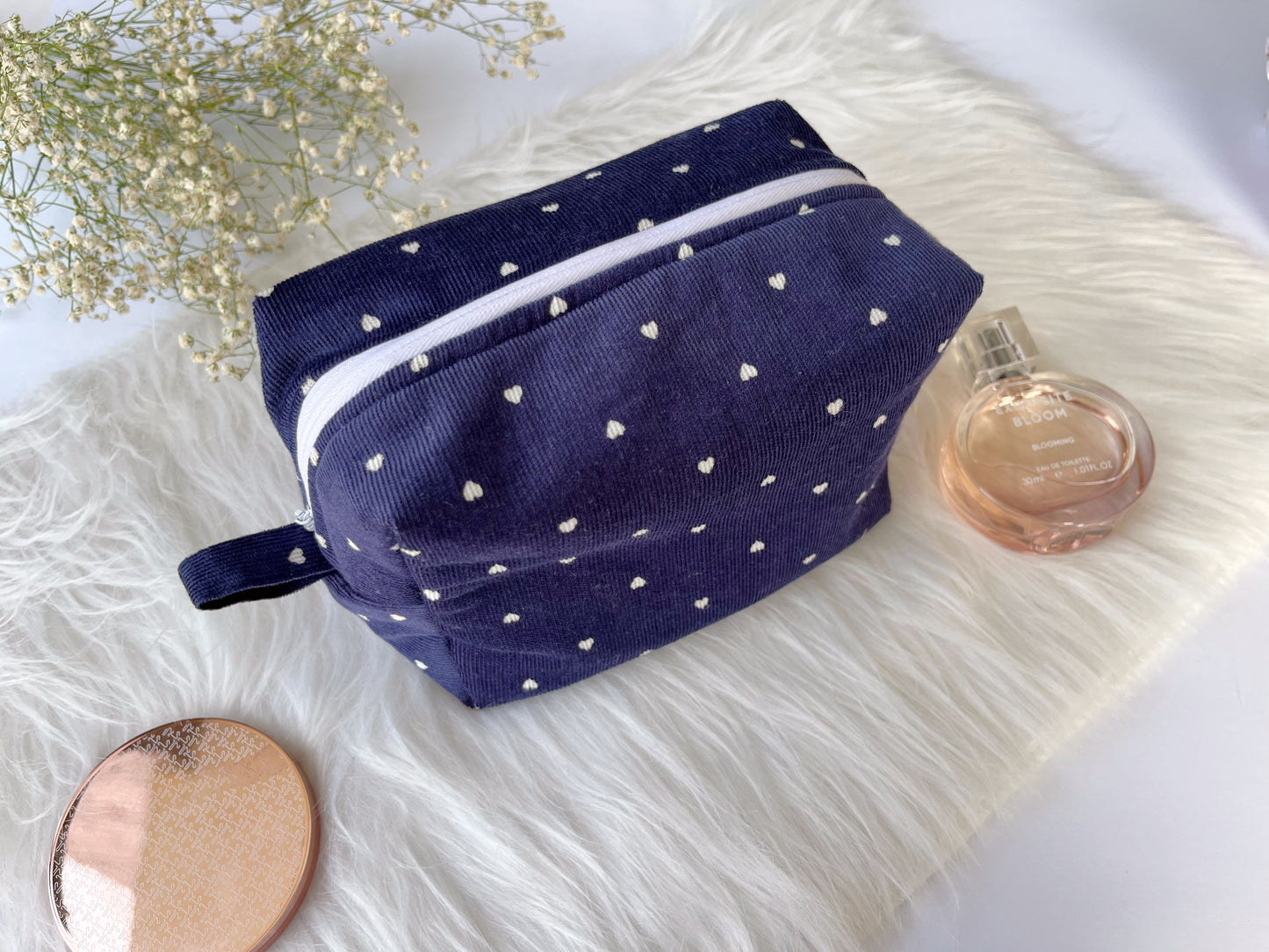 Sweetheart Blue Corduroy Pouch