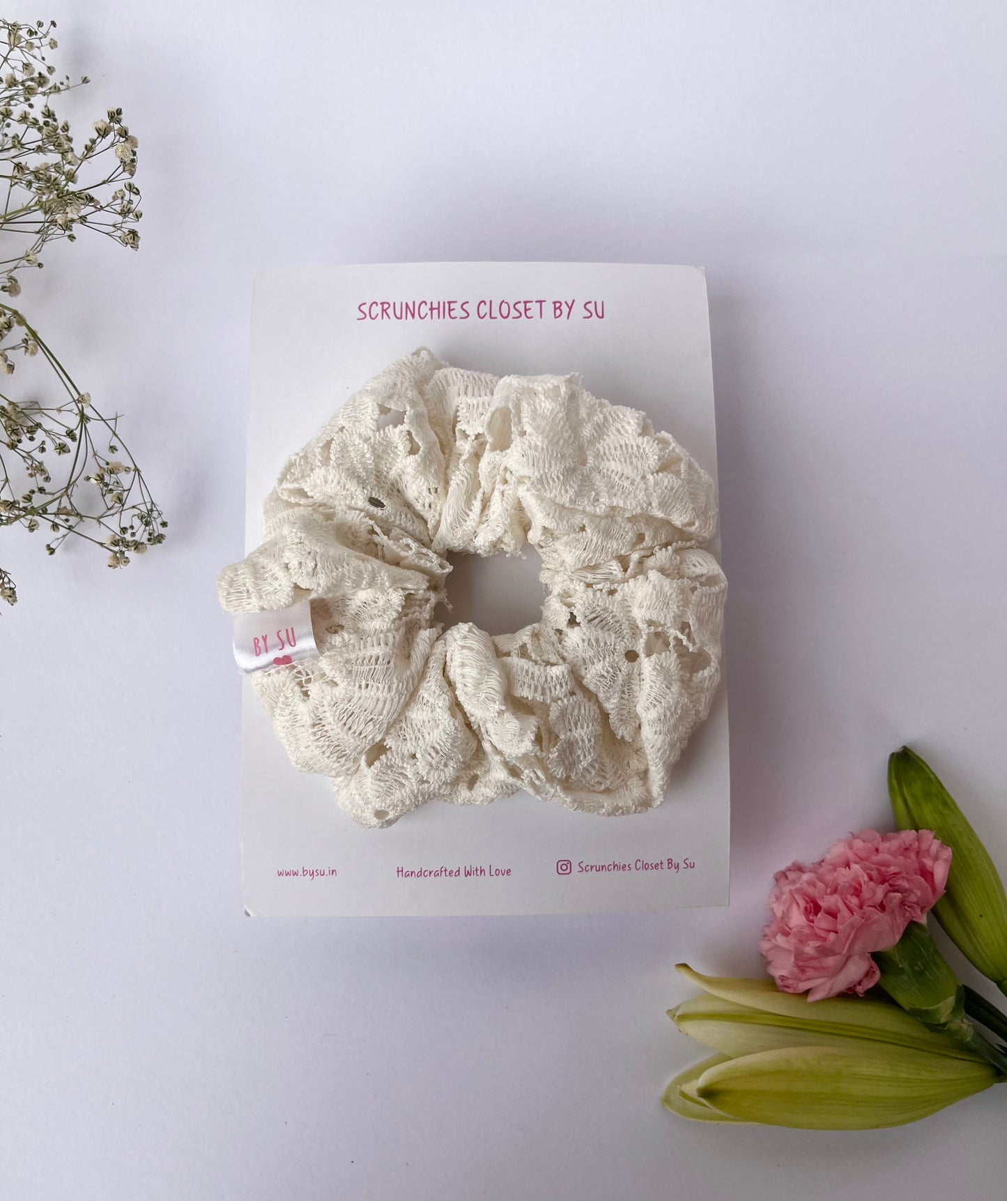 Moonlily Lace Scrunchie