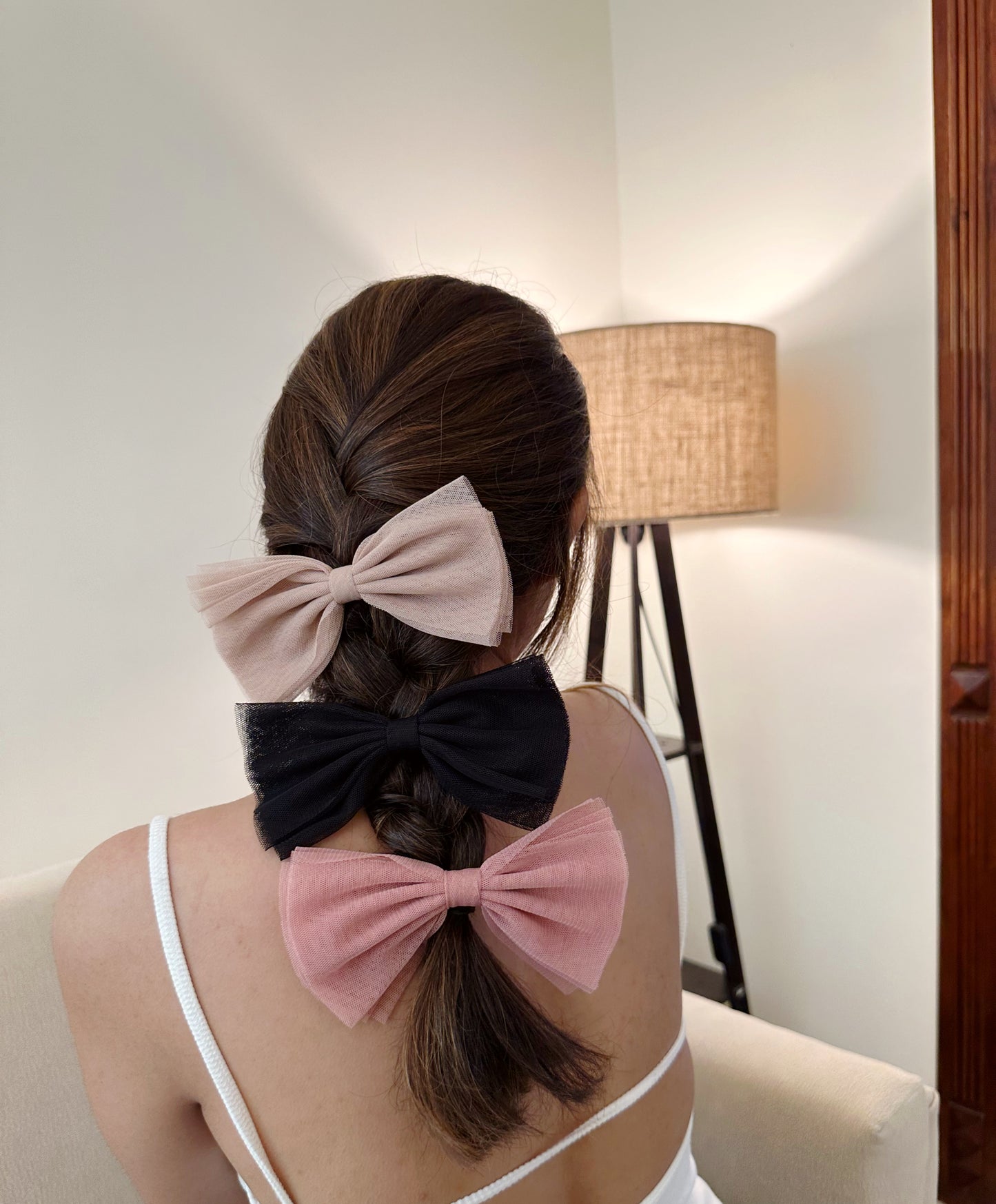 Black Tulle Bow π