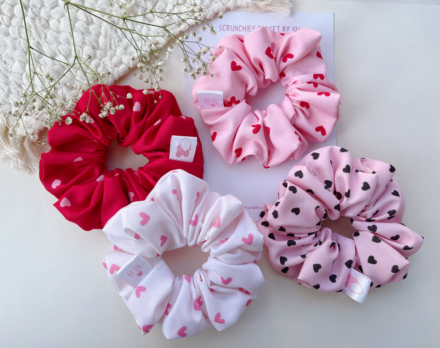 All Hearts Scrunchies Combo