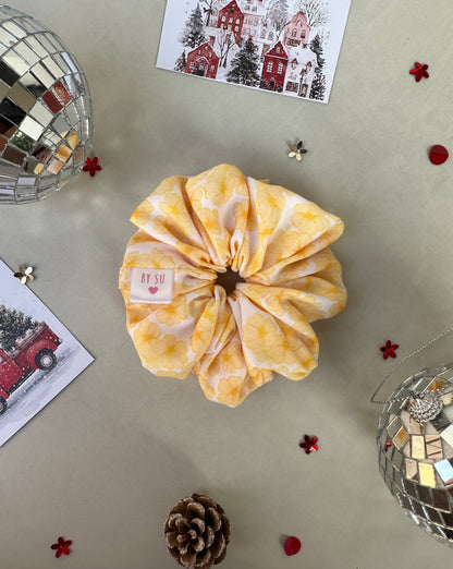 Yellow Daisy Scrunchie