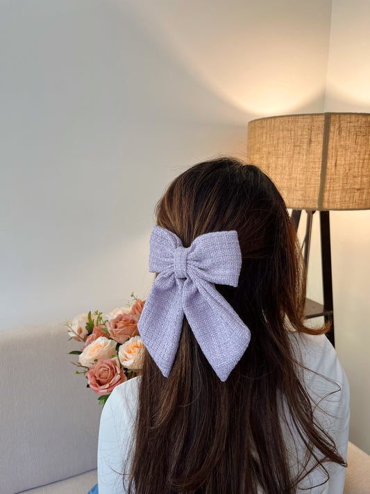 Lavender Tweed Tailbow