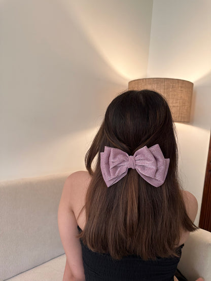 Pink Triple Layered Glitter Bow