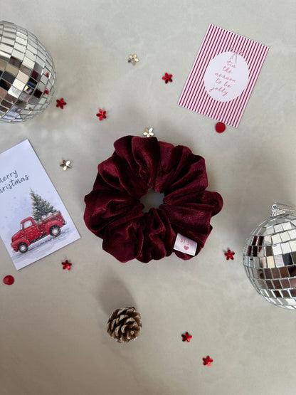 Garnet Kiss Velvet Scrunchie