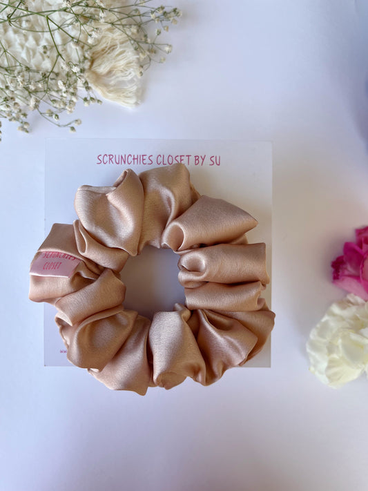 RoseGold Satin Scrunchie