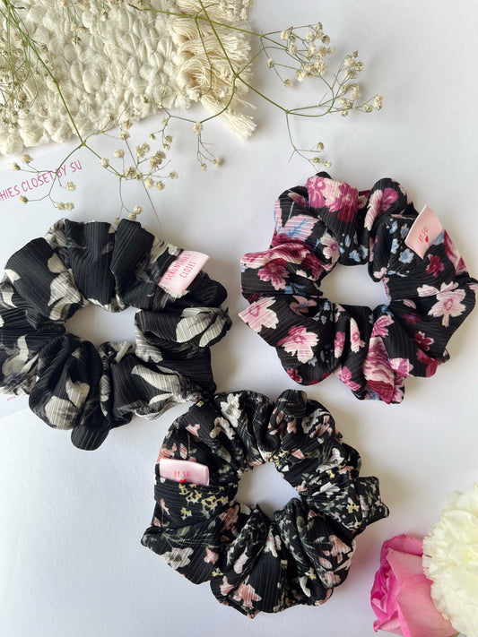 Floral Scrunchie Pack of 3 - Vintage