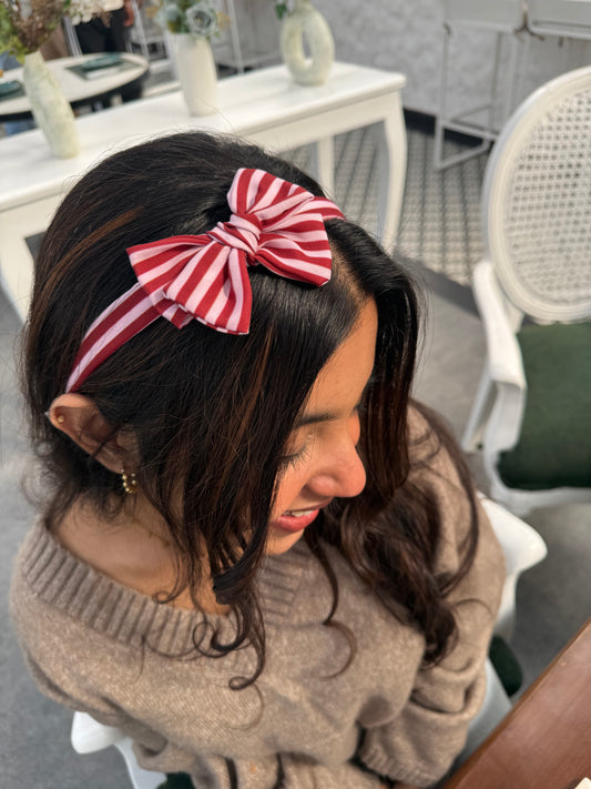 Candy Cane Bow Hairband
