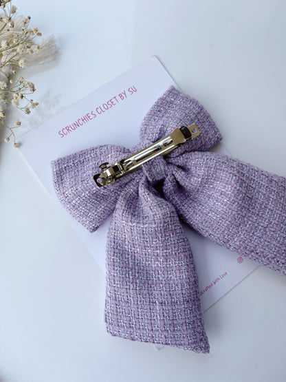 Lavender Tweed Tailbow