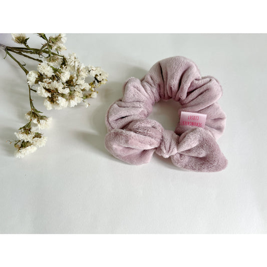 Dusty Lilac Velvet Bunny Scrunchie