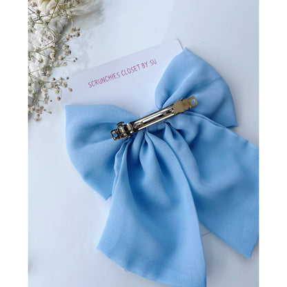 Blue Georgette Tailbow