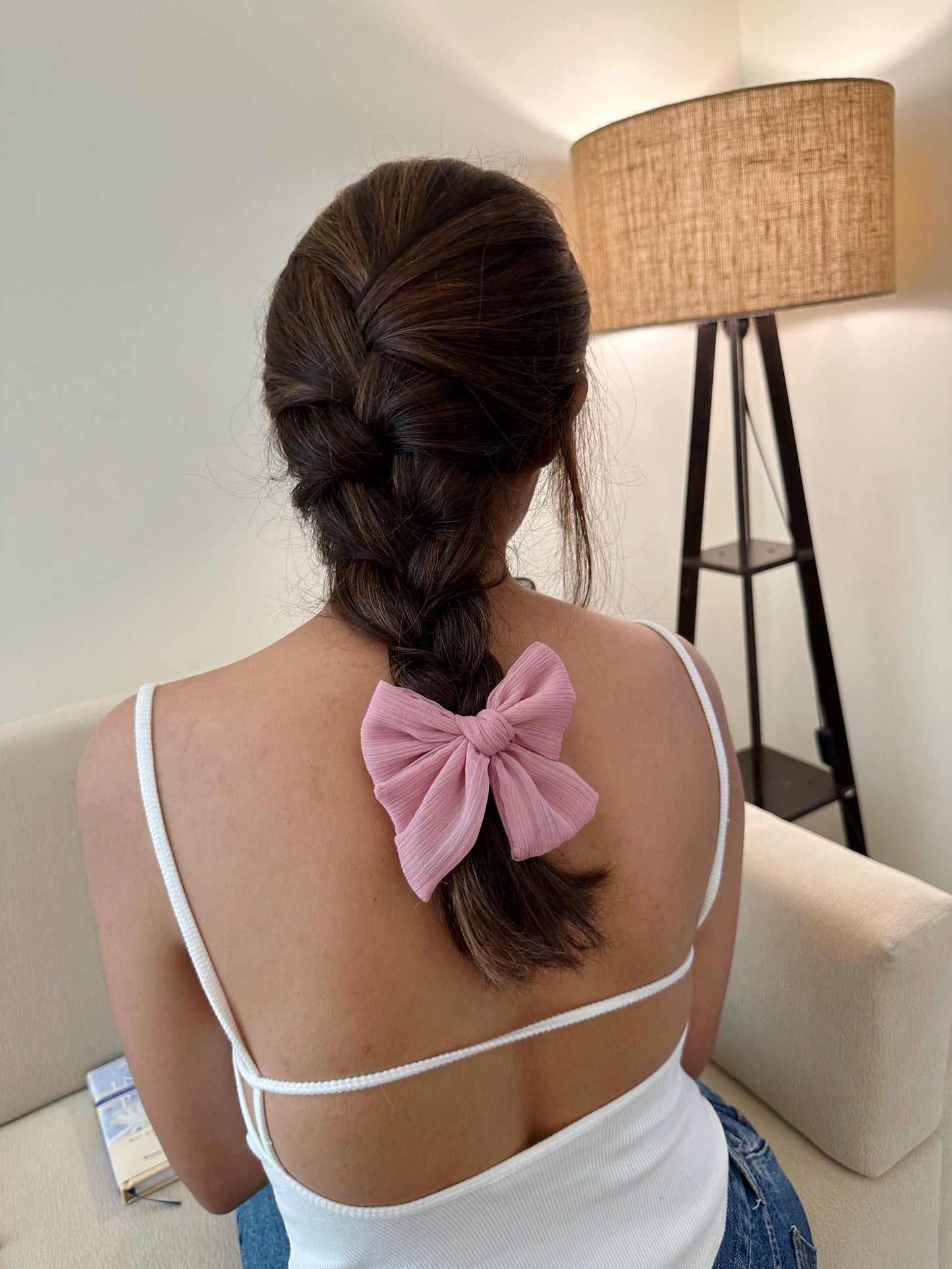 Powder Pink Pinwheel Hairbow