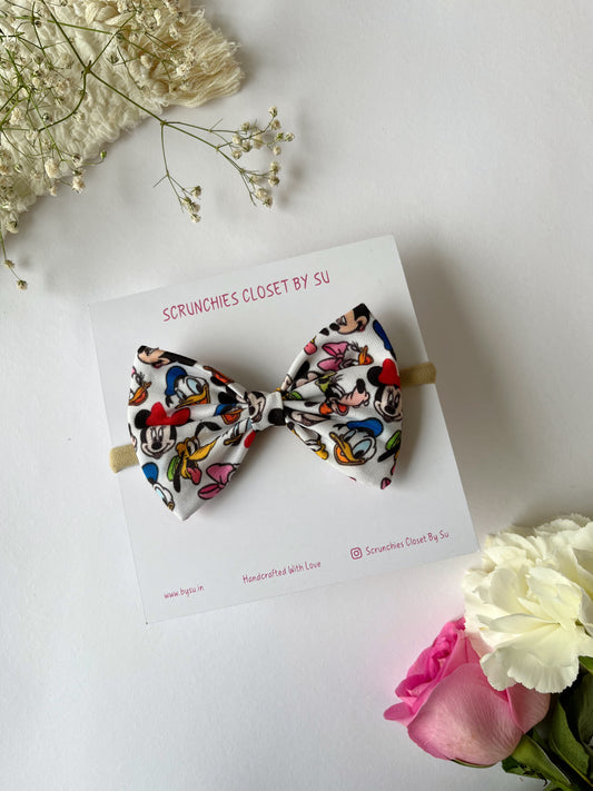 Mickey Mouse Nylon Bow Headband