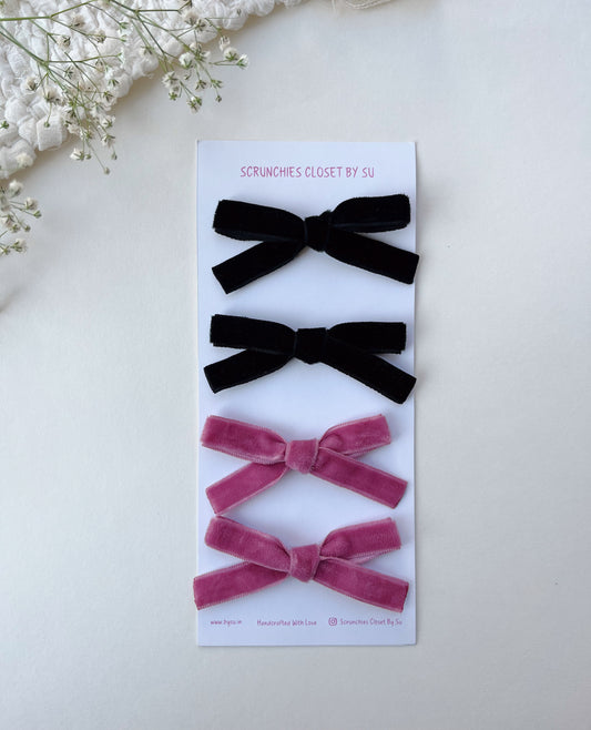 Pinwheel Velvet Bows