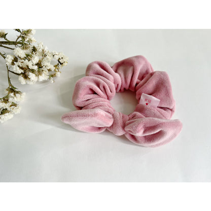 Blush Pink Velvet Bunny Scrunchie