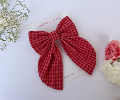 Red Gingham Tailbow