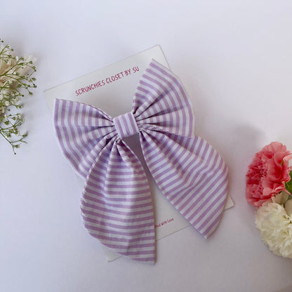 Lavender Striped Tailbow