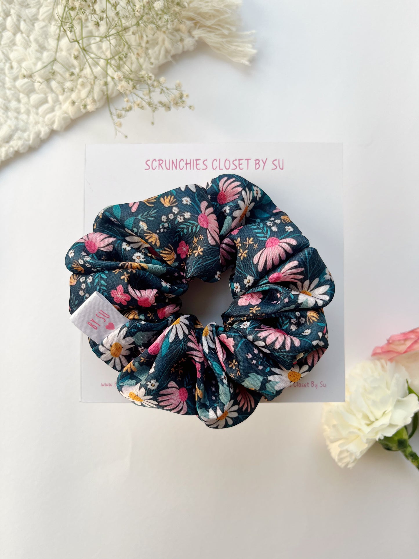 Green Forest Satin Scrunchie