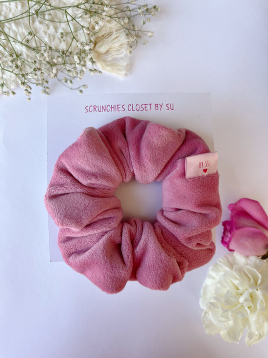 Blush Pink Velvet Scrunchie