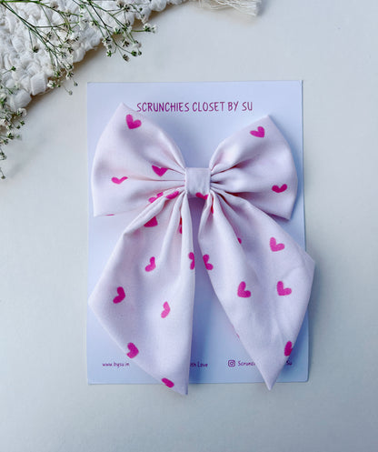 Baby Pink Heart Tailbow
