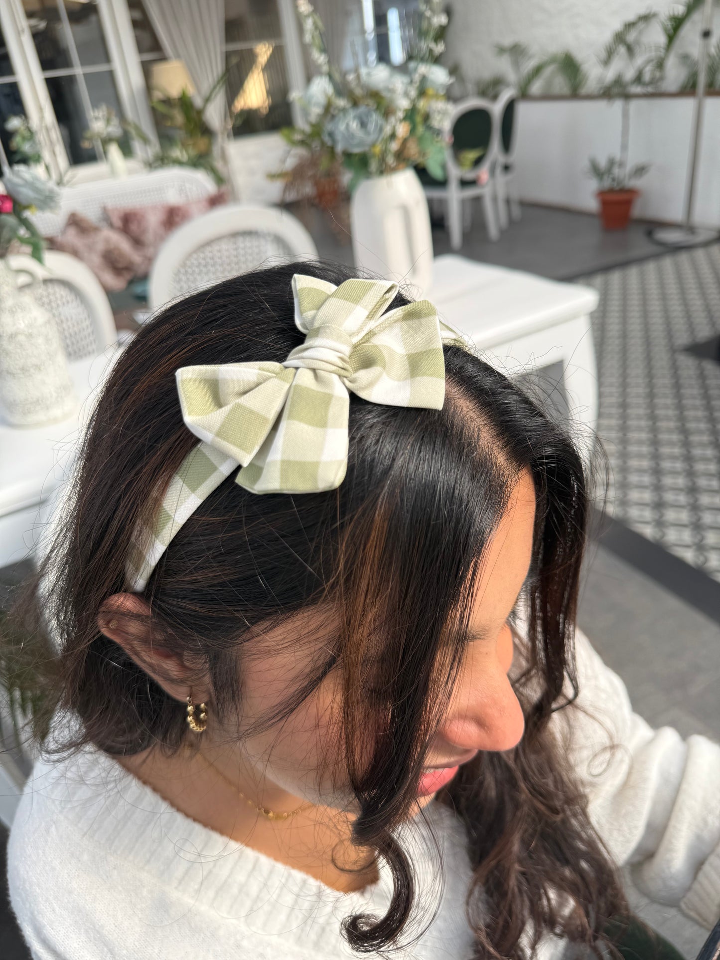 Sage Picnic Bow Hairband