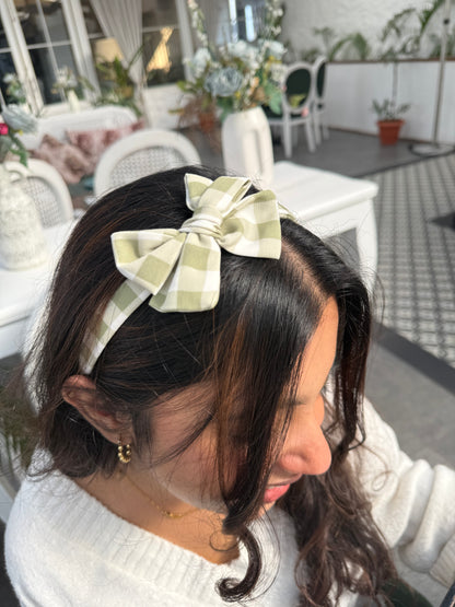 Sage Picnic Bow Hairband
