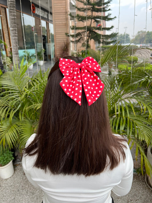 Red Polka Tailbow
