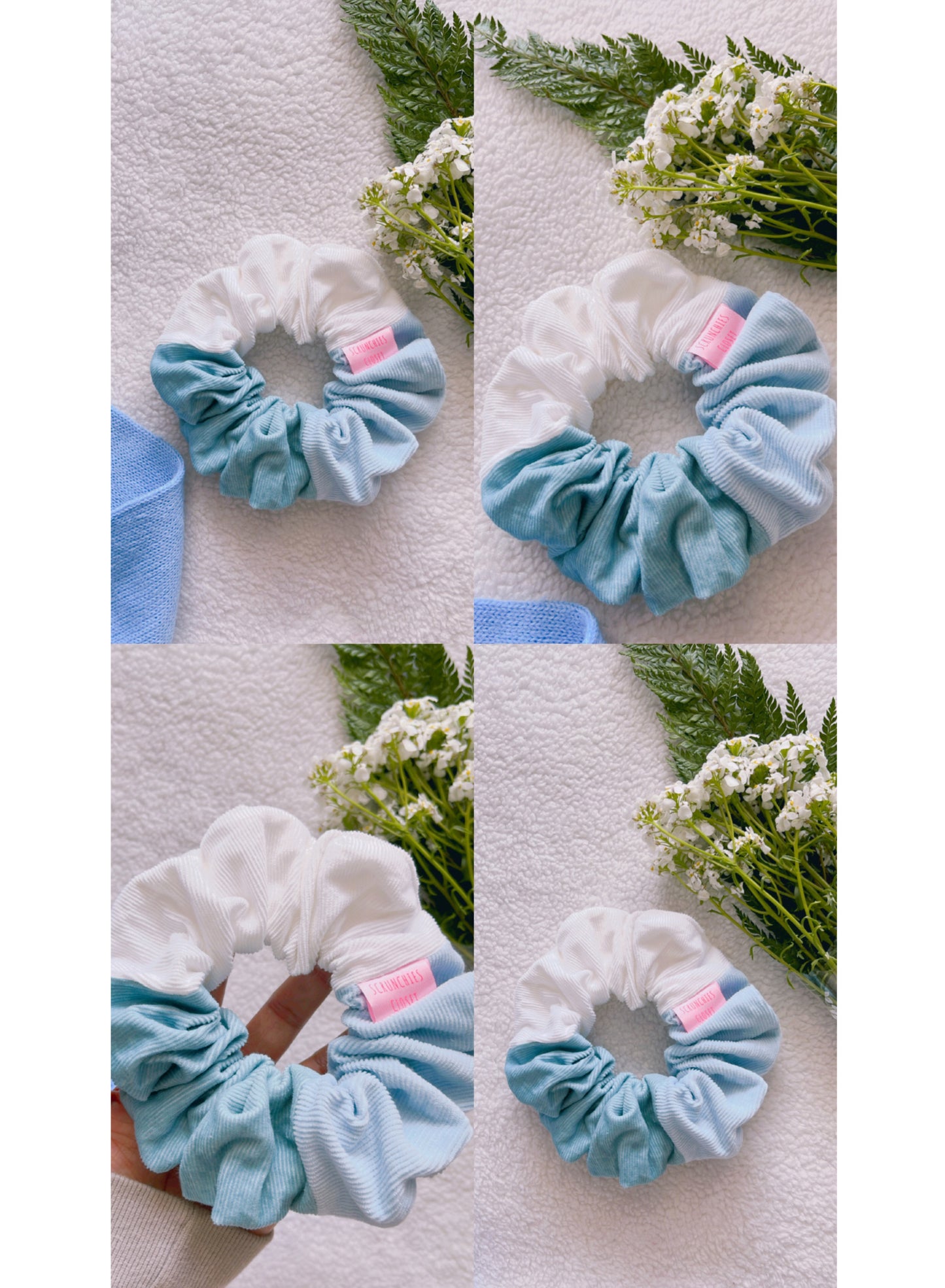 Frozen Elsa Triple Corduroy Scrunchie