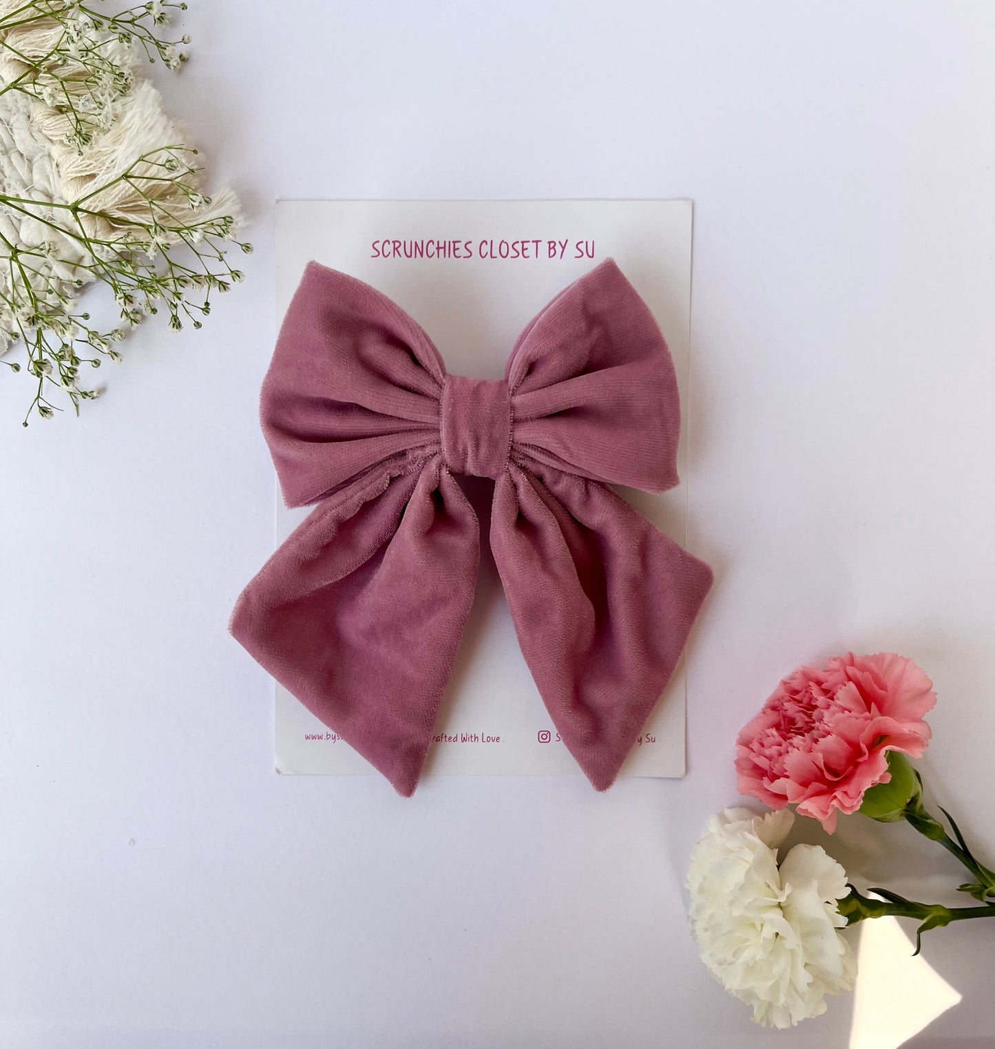 Pink Velvet Tailbow