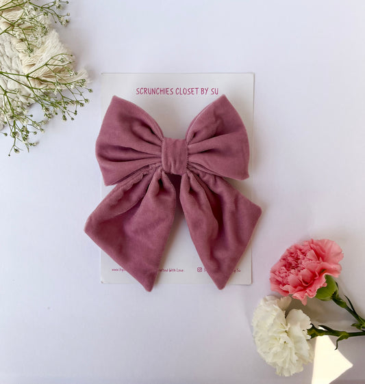 Pink Velvet Tailbow