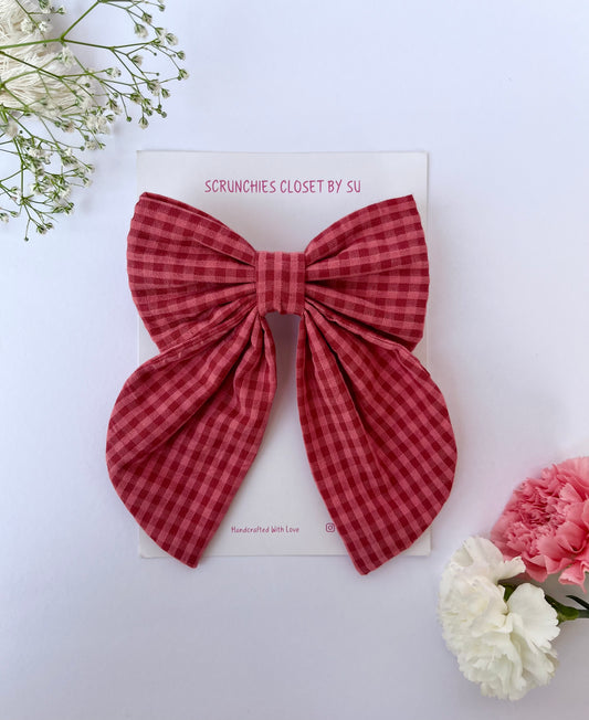 Red Gingham Tailbow