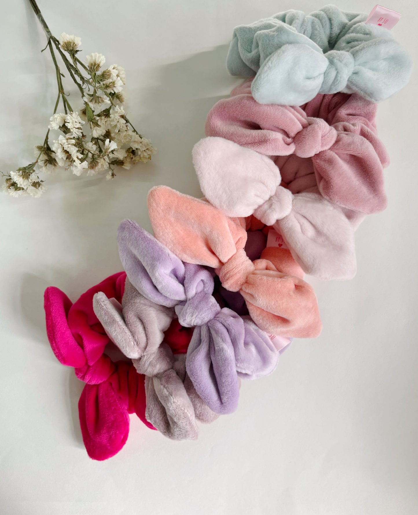 Velvet Bunny Scrunchies Pack of 7 - Winsome